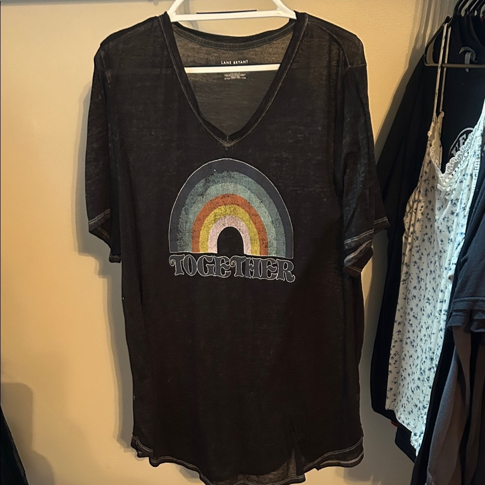 Lane Bryant Charcoal Gray Top